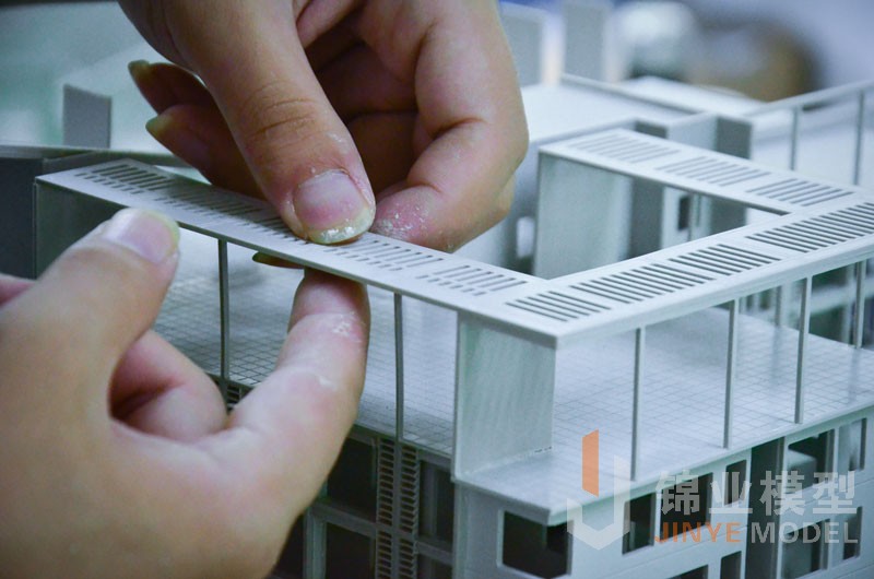 西安沙盘模型手工精修过程实拍图